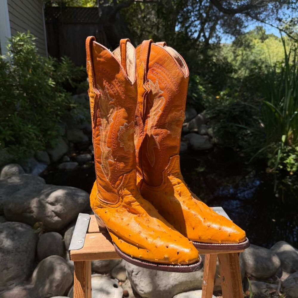 Unbranded Men's Orange and Tan Boots